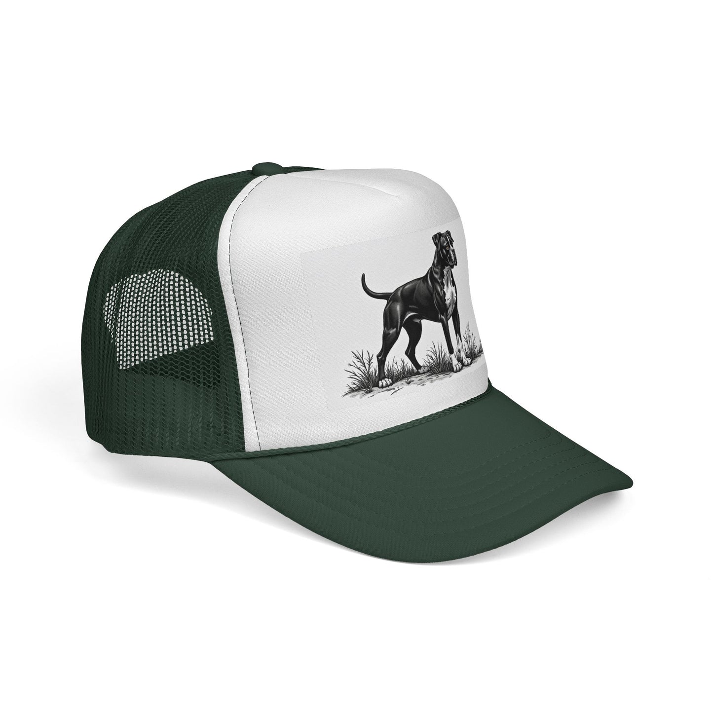 "Boxer Dog Trucker Cap - Premium Black & White Design | Adjustable Snapback Hat for Dog Lovers | Streetwear Baseball Cap"