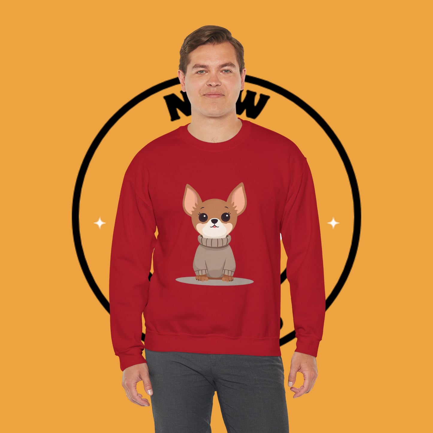 Cute Chihuahua Kawaii Sweatshirt | Cozy Dog in Sweater Design | Adorable Pet Lover Gift