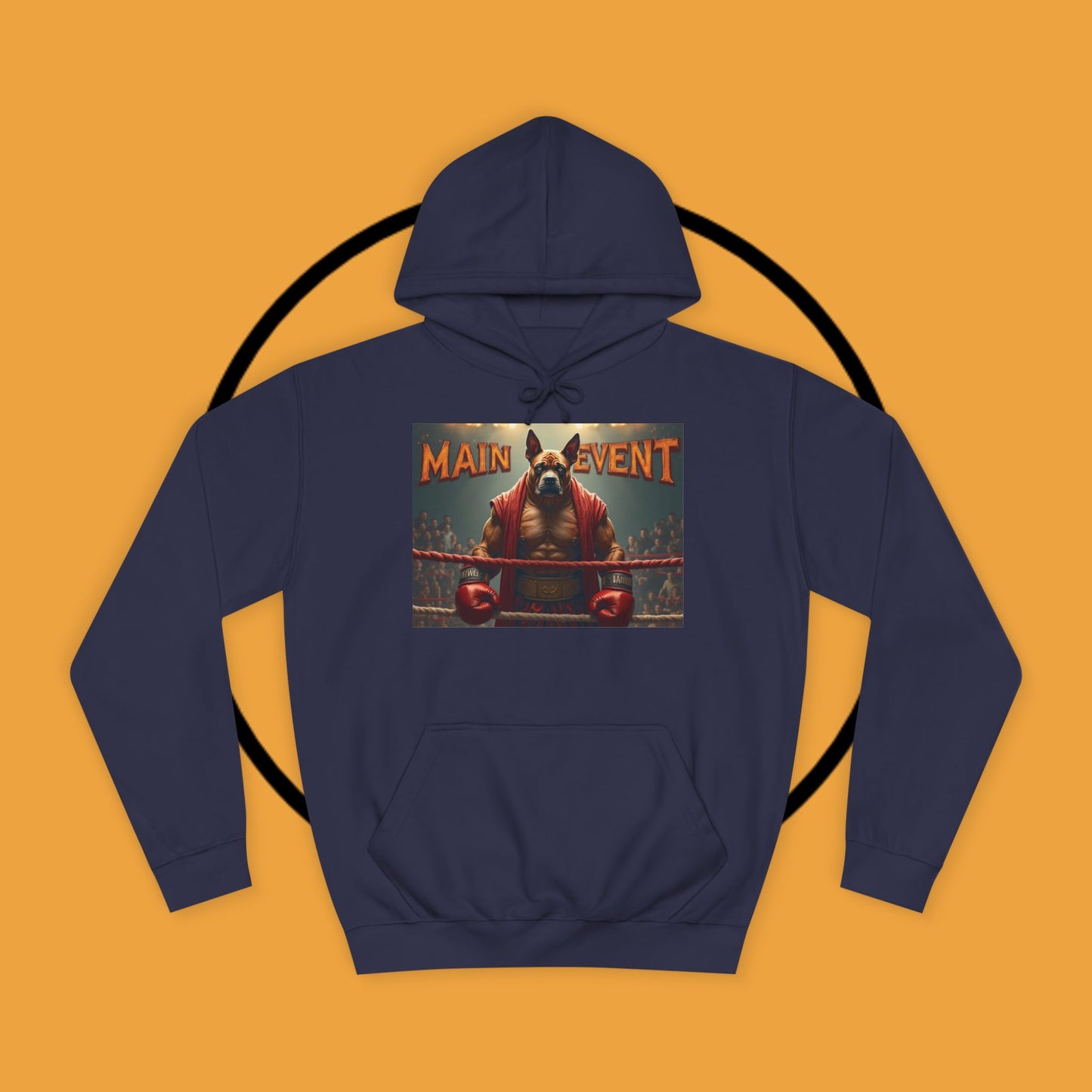 Boxing Boxer Dog Hoodie | Main Event Champion | Funny Fighting Dog Gift | Sports Pet Apparel