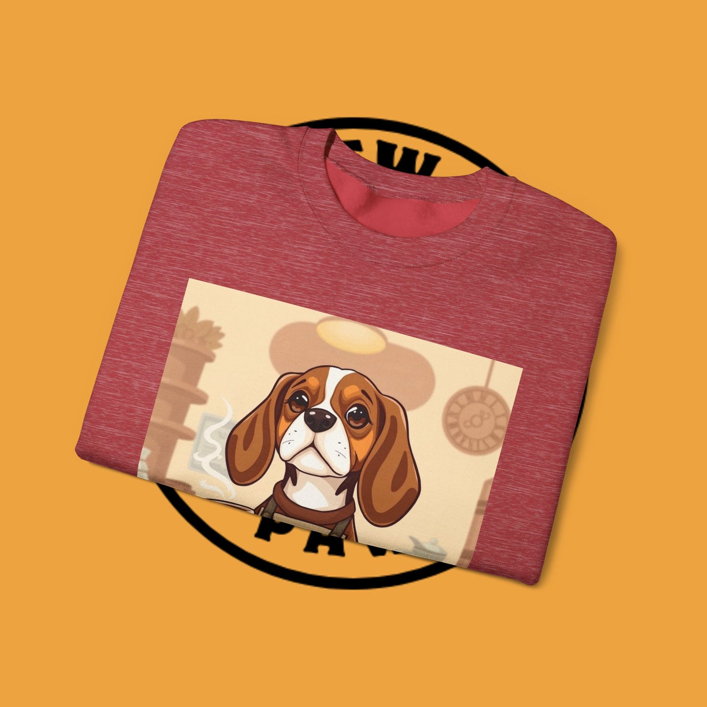 Dog Lover Crewneck Sweatshirt - Beagle Barista ☕ BARISTA BEAGLE SWEATSHIRT - BREW-TIFUL MORNINGS START HERE! ☕