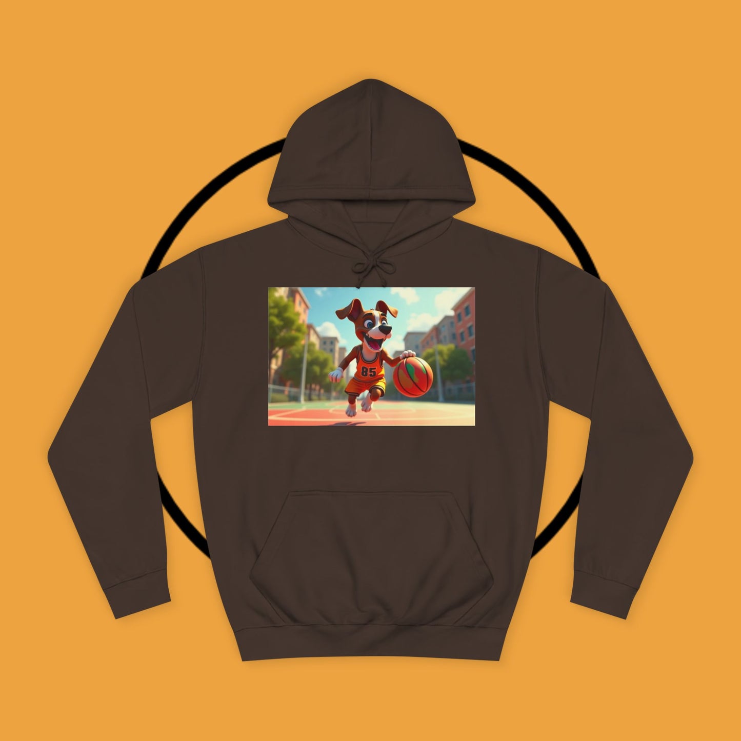 Basketball Boxer Dog #85 Hoodie | Sports Athletic Pet Apparel | Basketball Fan Gift | Team Spirit