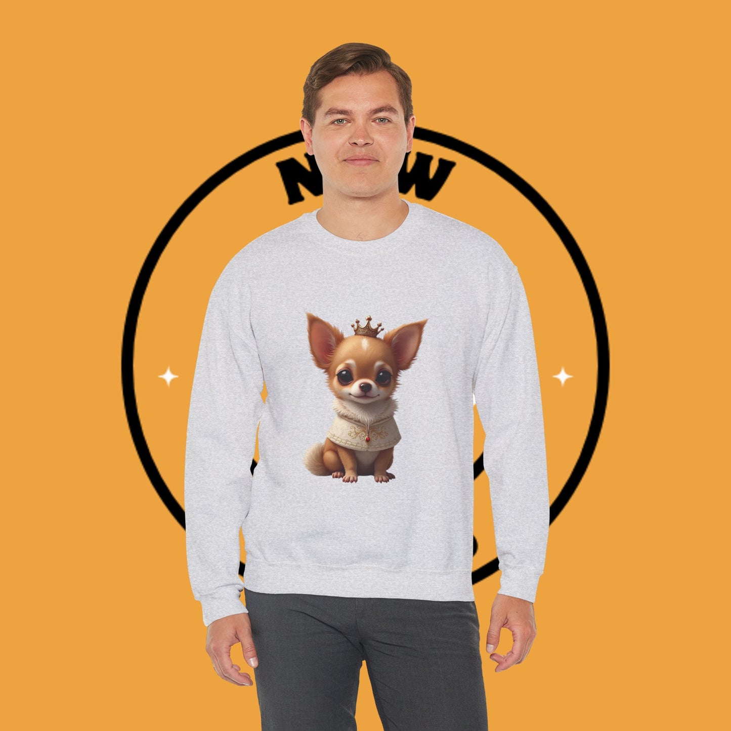 Royal Chihuahua Princess Sweatshirt | Crown Dog Design | Majestic Pet Lover Gift