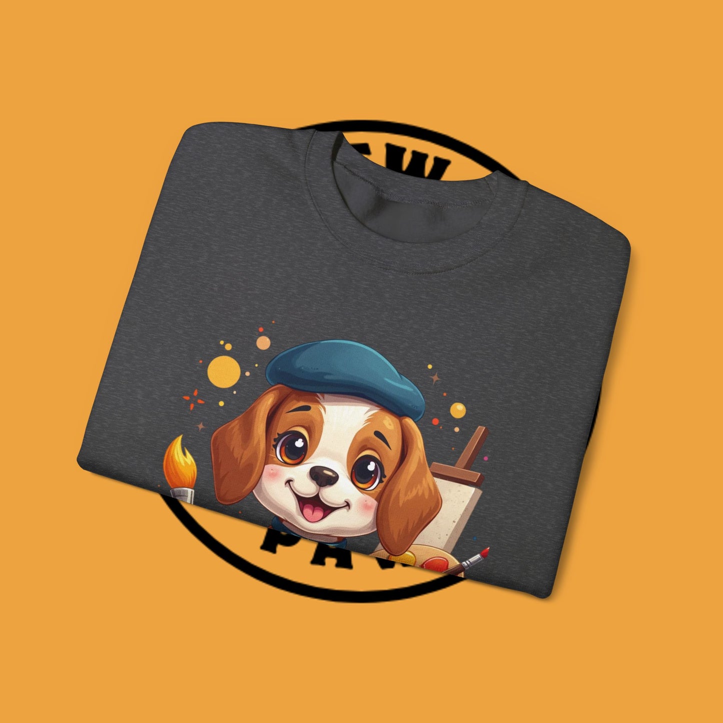 Dog Lover Crewneck Sweatshirt - Beagle Artista π¨ ARTIST BEAGLE SWEATSHIRT - UNLEASH YOUR CREATIVITY! π¨