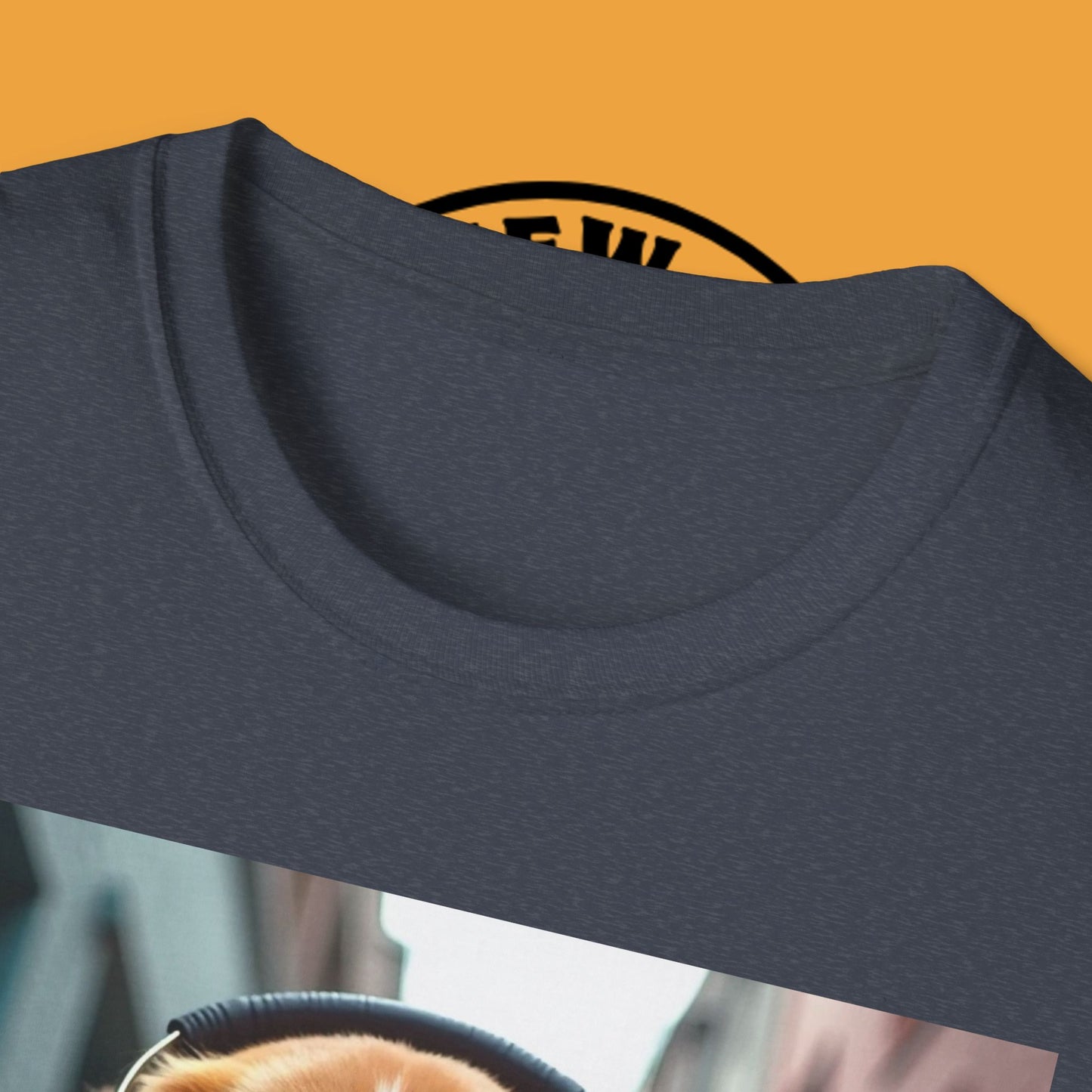 Hip Hop Beagle Dog T-Shirt - Cool Puppy with Headphones & Gold Chains Graphic Tee