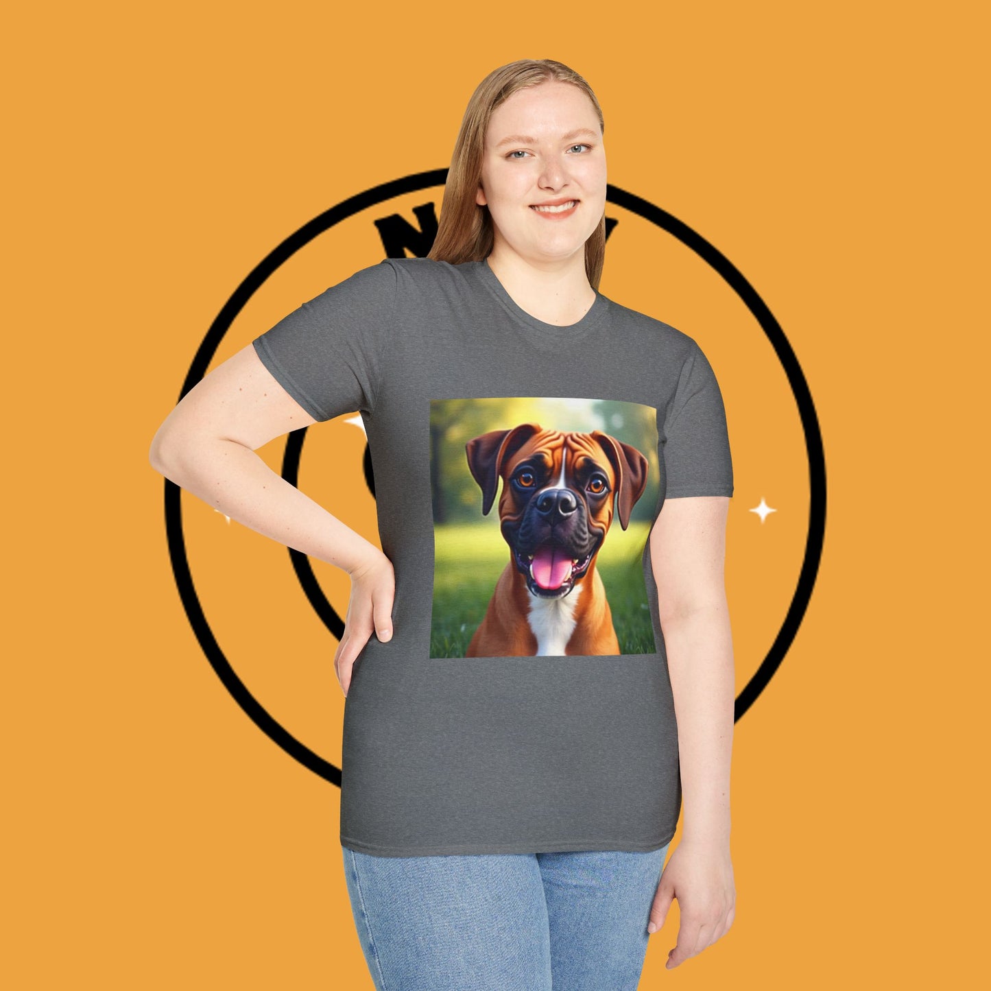 "Happy Boxer Pure Joy" Premium T-Shirt / Smiling Puppy Joy Tee Gift