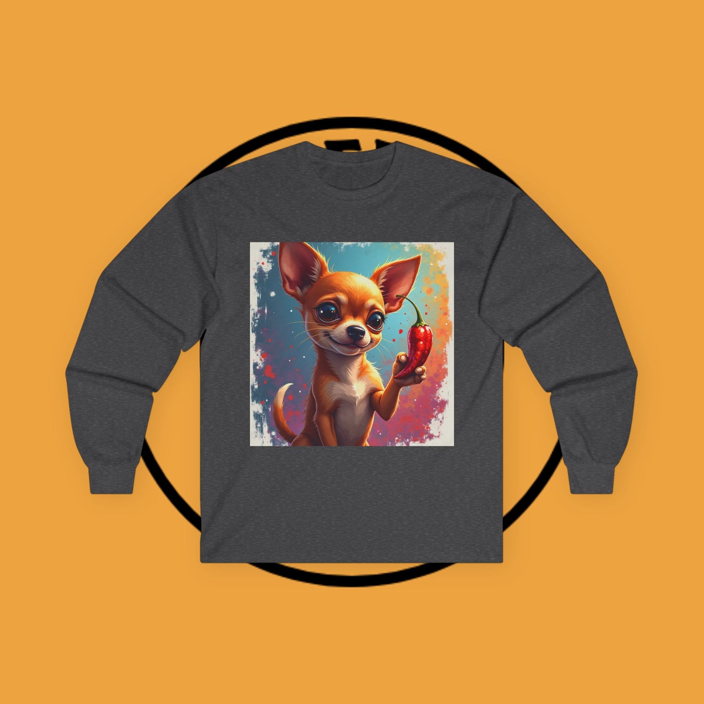 🌶️ Spicy Chihuahua Long Sleeve Tee - Premium Digital Art Design