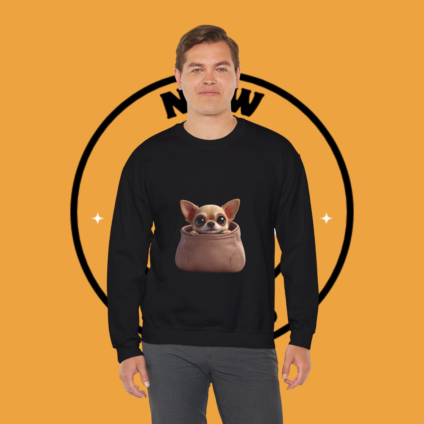Pocket Chihuahua Sweatshirt - Cute Purse Puppy Design | Small Dog Lover Gift Crewneck