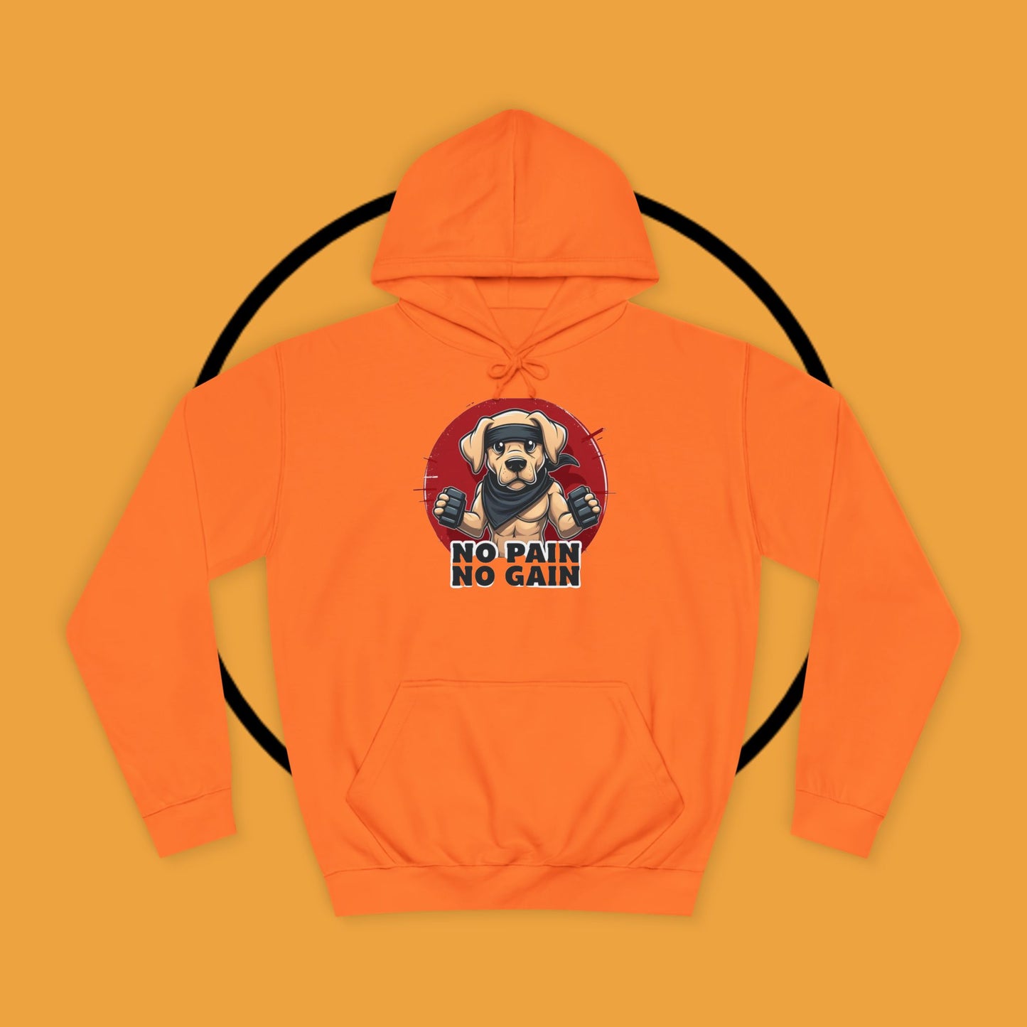 No Pain, No Gain – Motivational Workout Dog Hoodie - Unisex Hoodies
