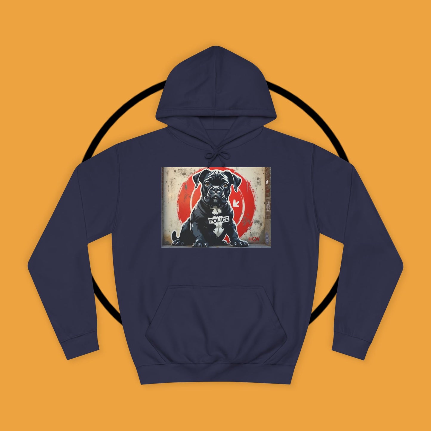 K9 Police Boxer Puppy Hoodie - Street Art Law Enforcement Design | First Responder Gift