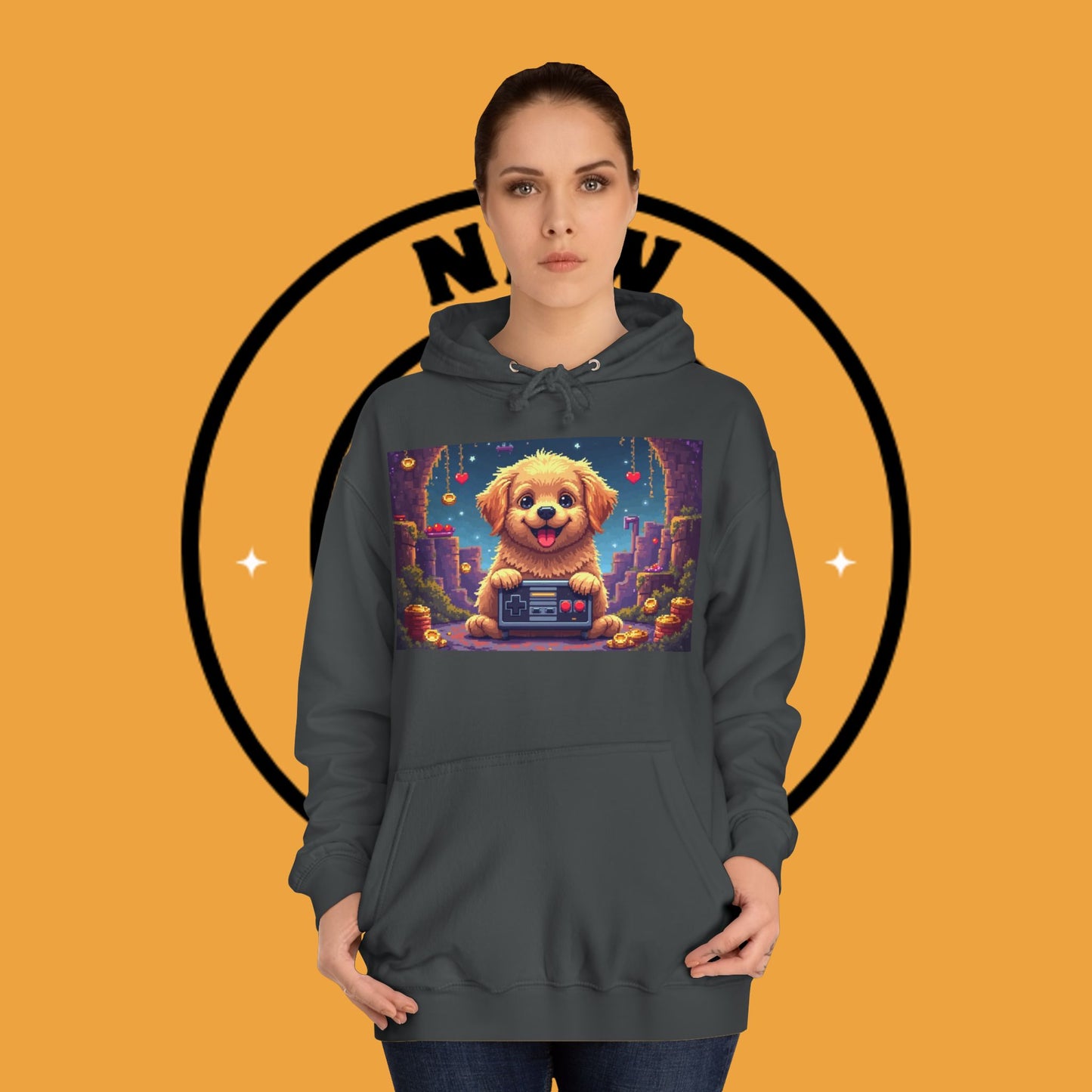 Pixel Pup Gamer Hoodie: Retro Gaming Meets Adorable Fluff