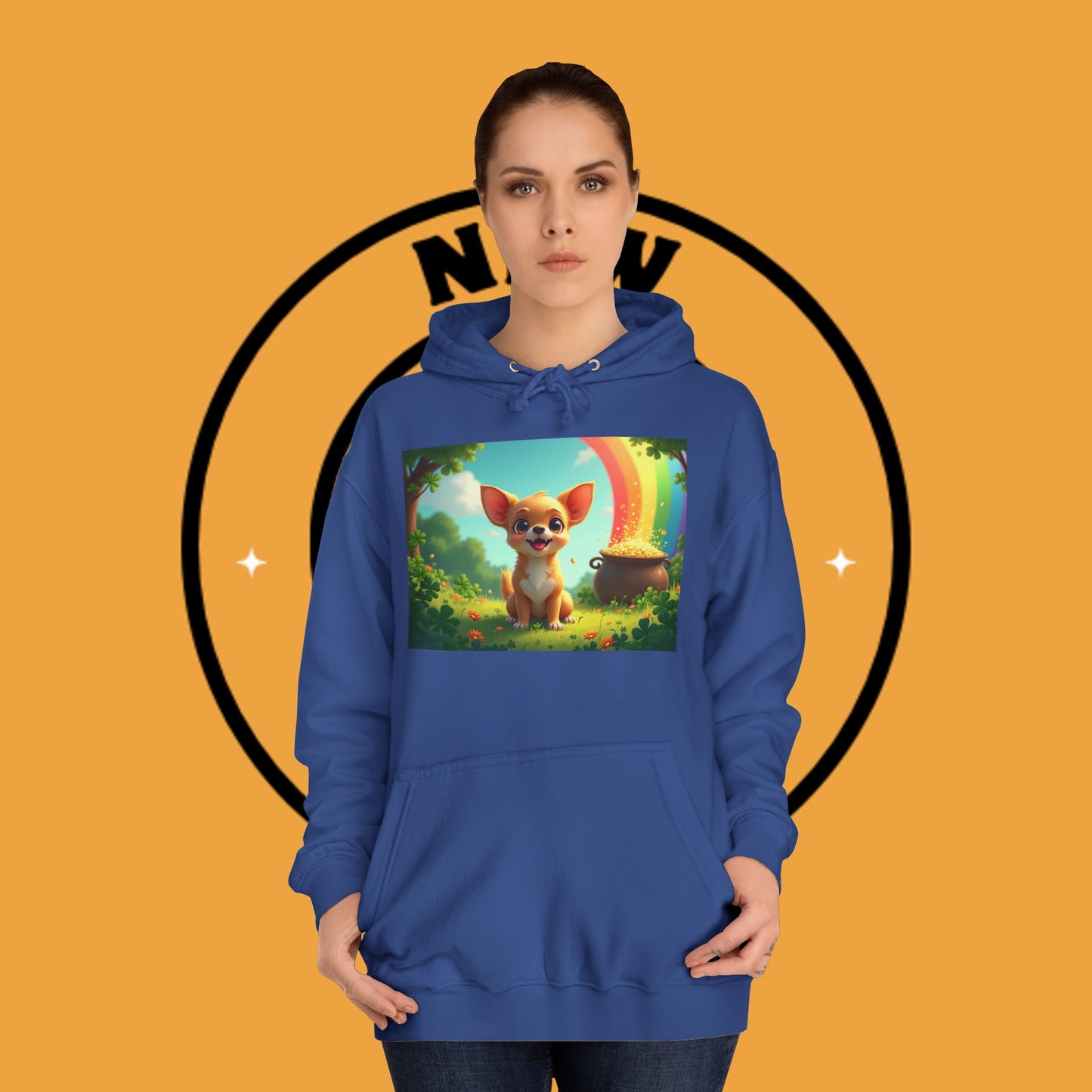 Lucky Rainbow Chihuahua Hoodie - St. Patrick's Day Magical Puppy Sweatshirt