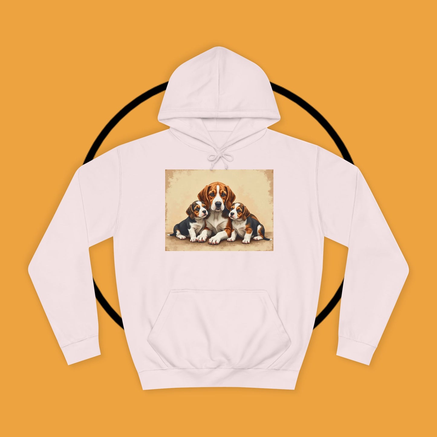 π¨βπ©βπ§βπ¦ Beagle Family Portrait Hoodie - Love Multiplied by Three! πΎ - Unisex Hoodie