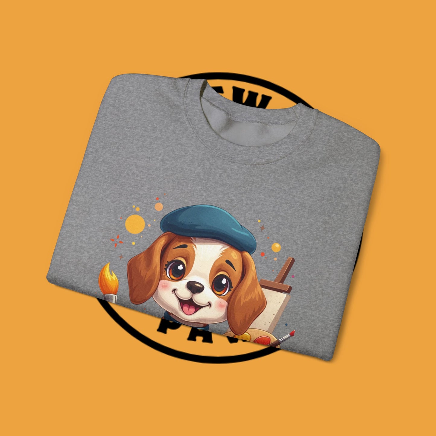 Dog Lover Crewneck Sweatshirt - Beagle Artista π¨ ARTIST BEAGLE SWEATSHIRT - UNLEASH YOUR CREATIVITY! π¨