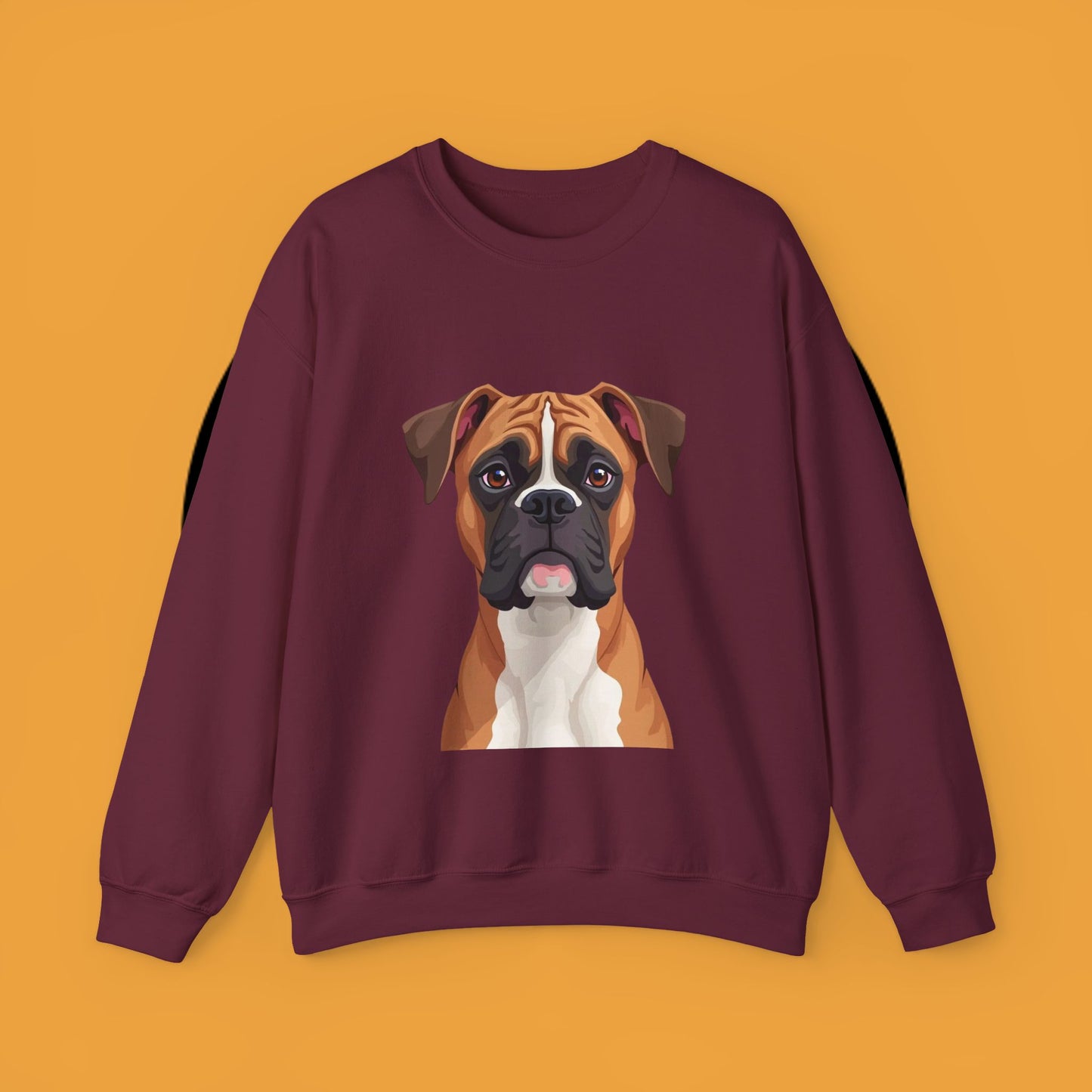 Classic Boxer Dog Portrait Crewneck Sweatshirt | Elegant Dog Lover Gift | Minimalist Boxer Art