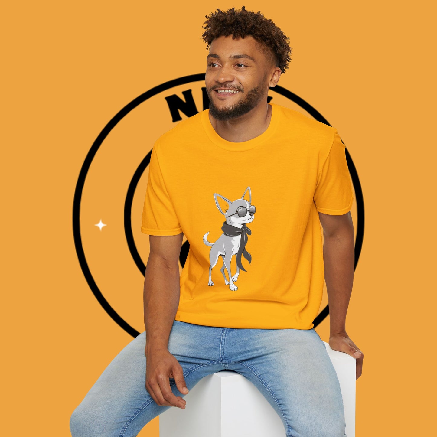 🕶️ Cool Chihuahua Sunglasses T-Shirt - Stylish Dog Aviator Scarf Tee | Hipster Pet Fashion Shirt 🕶️