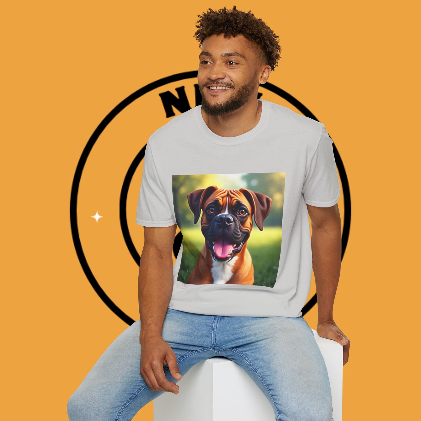 "Happy Boxer Pure Joy" Premium T-Shirt / Smiling Puppy Joy Tee Gift