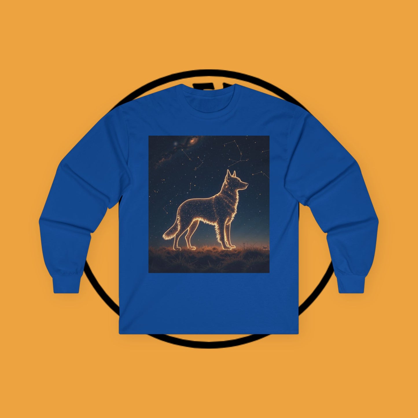 Cosmic Border Collie Constellation Long Sleeve Tee - Celestial Dog Shirt | Mystical Pet Apparel
