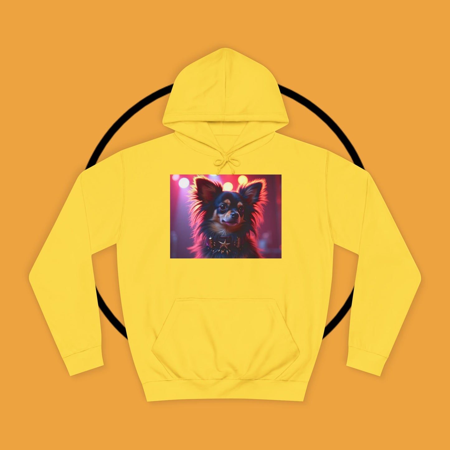 Glamorous Long-Haired Chihuahua Hoodie - Luxury Dog Portrait Pullover