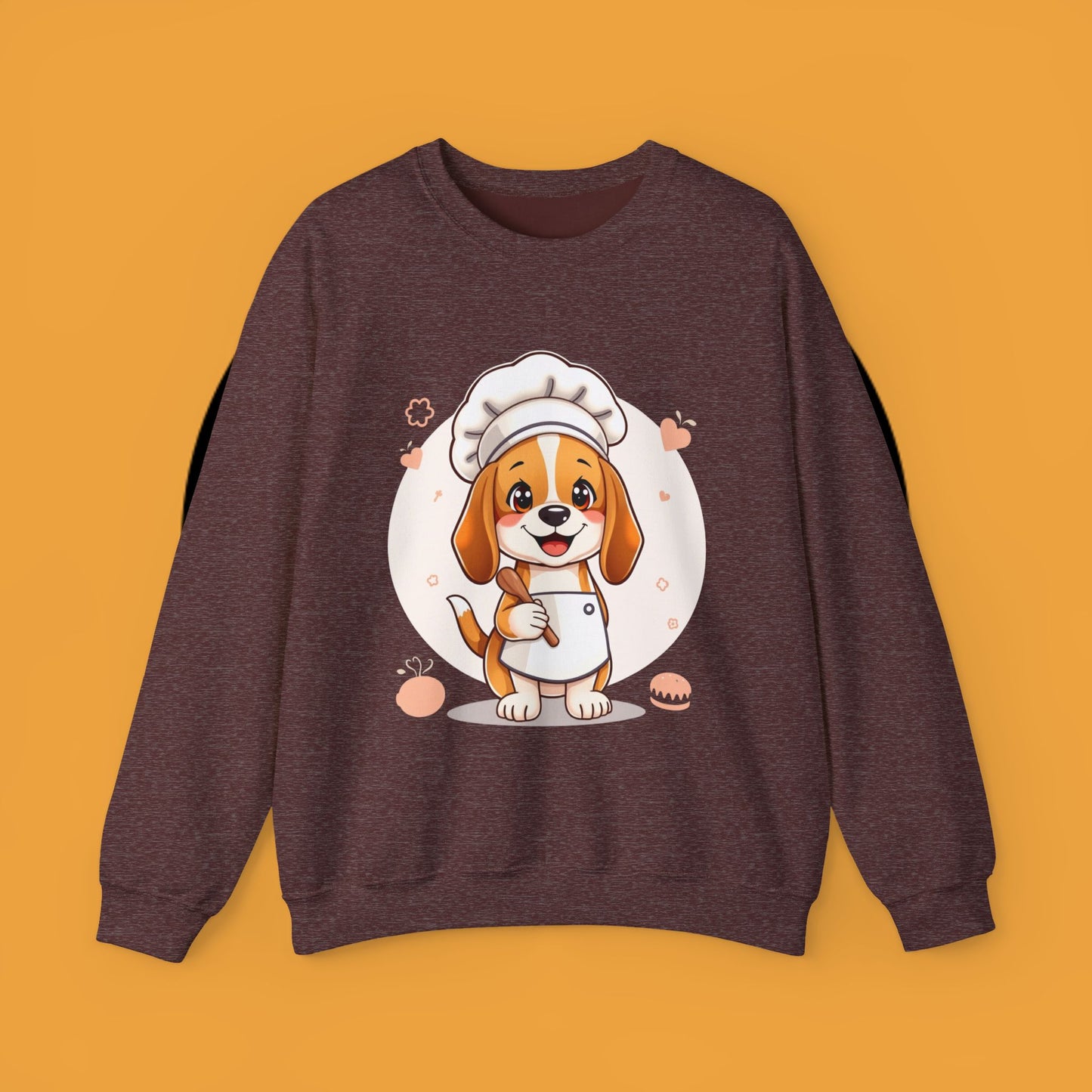 Chef Dog Crewneck Sweatshirt - Kawaii Beagle Design with Chef Hat