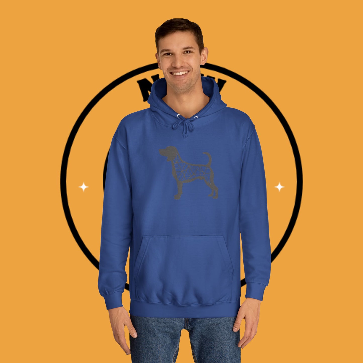 πΊ Geometric Beagle Hoodie - Modern Art Meets Canine Love! π¨ - Unisex Hoodie