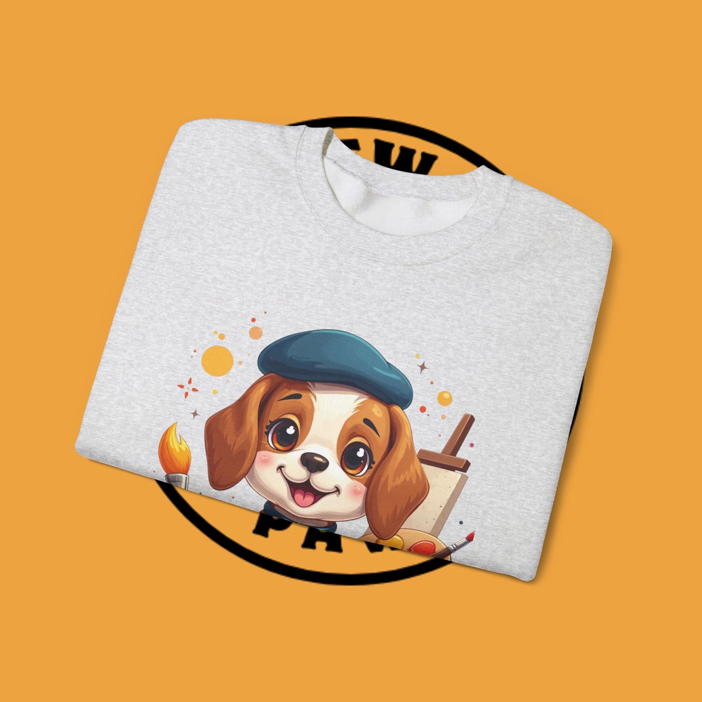 Dog Lover Crewneck Sweatshirt - Beagle Artista π¨ ARTIST BEAGLE SWEATSHIRT - UNLEASH YOUR CREATIVITY! π¨
