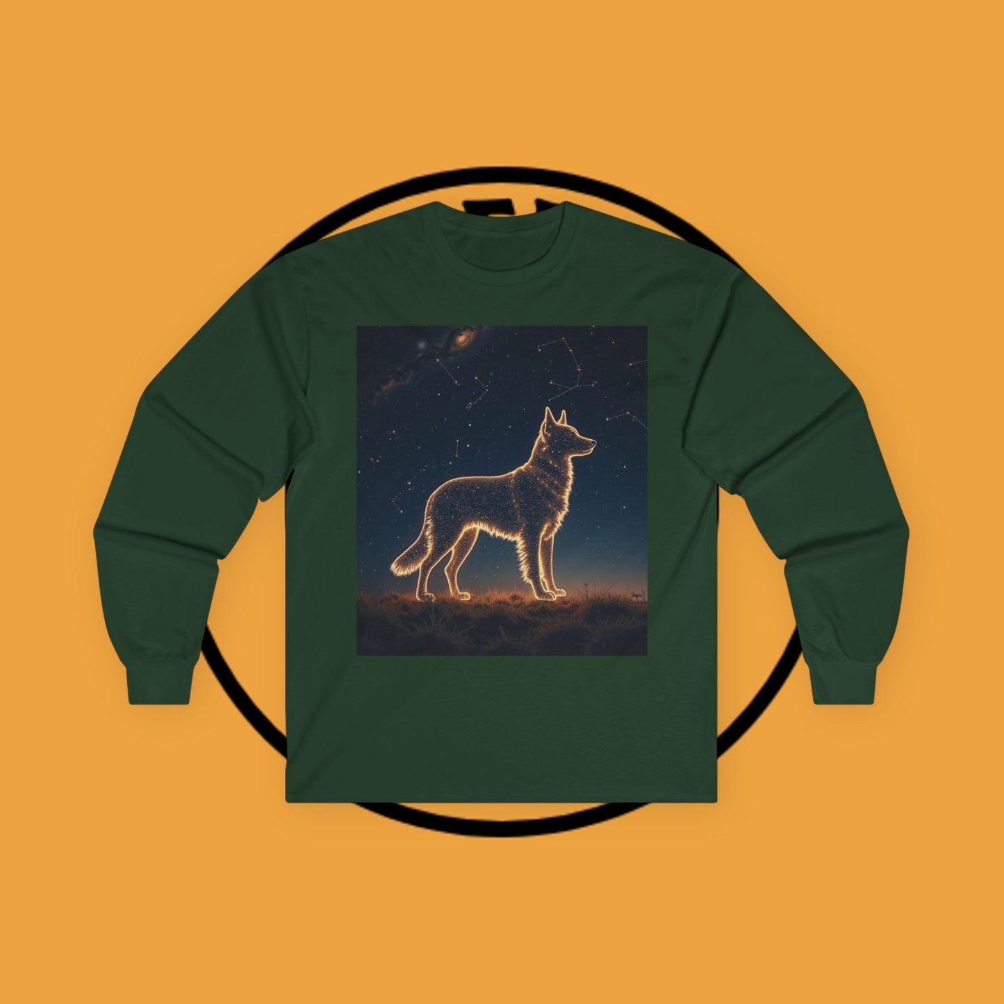 Cosmic Border Collie Constellation Long Sleeve Tee - Celestial Dog Shirt | Mystical Pet Apparel