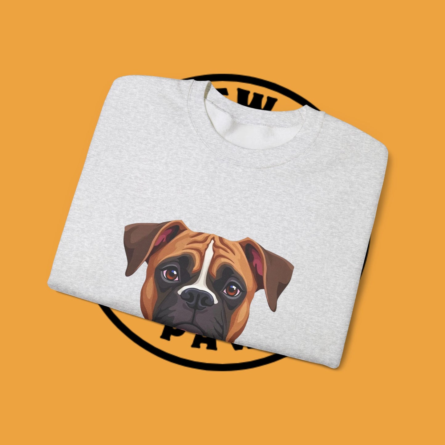 Classic Boxer Dog Portrait Crewneck Sweatshirt | Elegant Dog Lover Gift | Minimalist Boxer Art