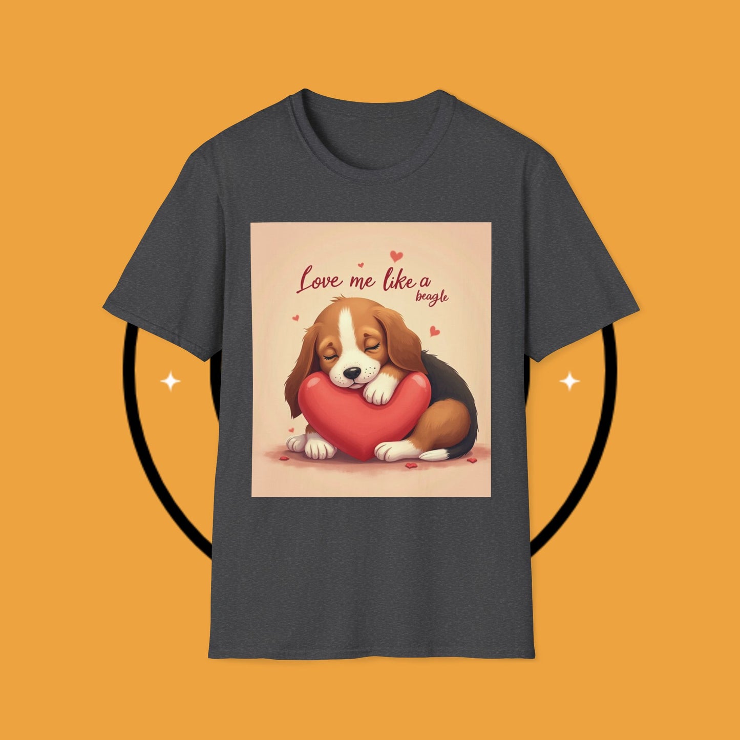 "Love Me Like a Beagle" Valentine's Day T-Shirt - Cute Dog Lover Gift | Romantic Puppy Heart Tee