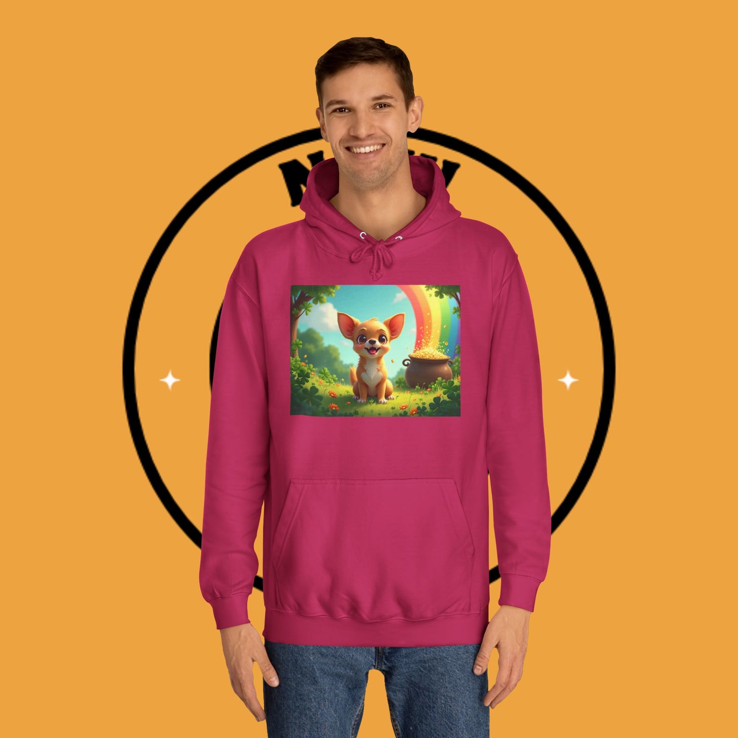 Lucky Rainbow Chihuahua Hoodie - St. Patrick's Day Magical Puppy Sweatshirt
