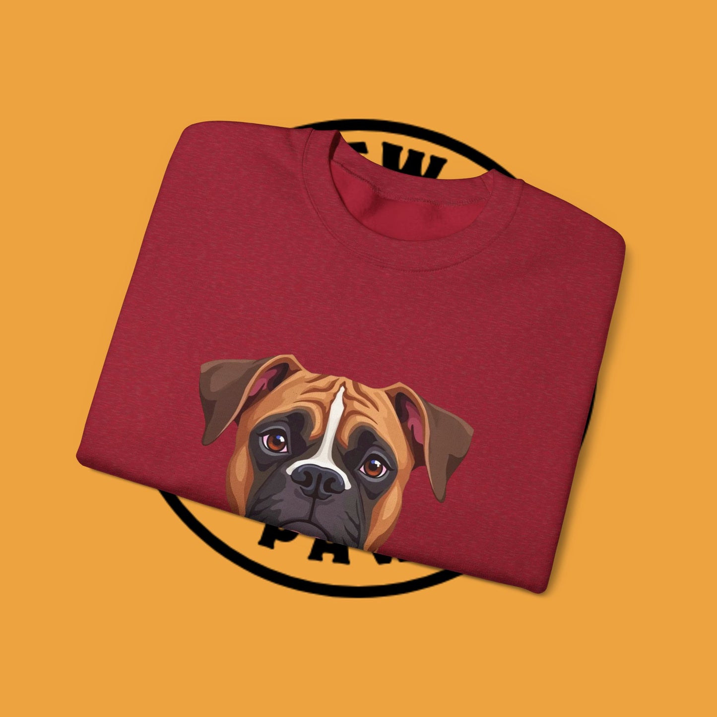 Classic Boxer Dog Portrait Crewneck Sweatshirt | Elegant Dog Lover Gift | Minimalist Boxer Art