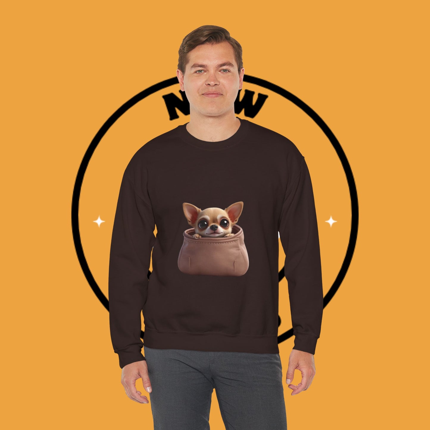 Pocket Chihuahua Sweatshirt - Cute Purse Puppy Design | Small Dog Lover Gift Crewneck