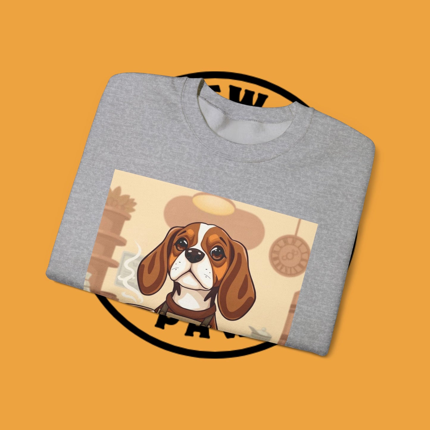 Dog Lover Crewneck Sweatshirt - Beagle Barista ☕ BARISTA BEAGLE SWEATSHIRT - BREW-TIFUL MORNINGS START HERE! ☕