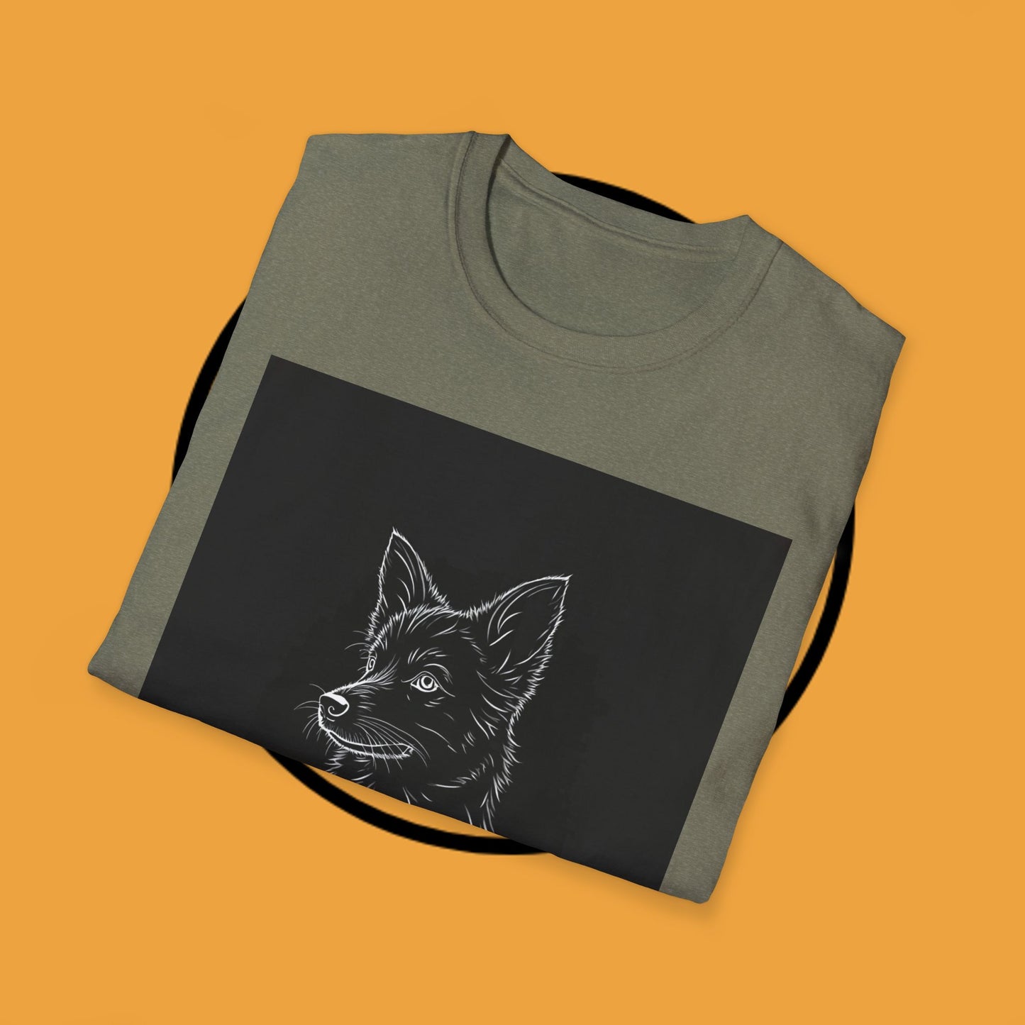 Premium Border Collie Portrait T-Shirt - Minimalist Black & White Design | Dog Lover Graphic Tee