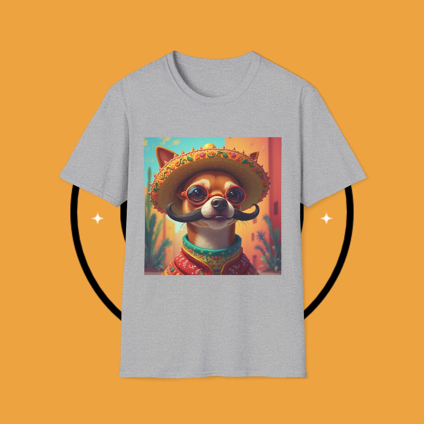 Mexican Mariachi Chihuahua T-Shirt - Cinco de Mayo Dog Art - Festive Sombrero Pet Tee - Cultural Celebration Shirt