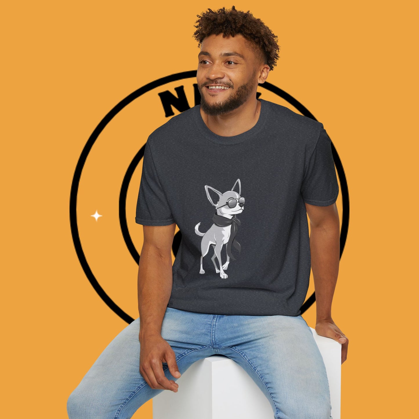 🕶️ Cool Chihuahua Sunglasses T-Shirt - Stylish Dog Aviator Scarf Tee | Hipster Pet Fashion Shirt 🕶️