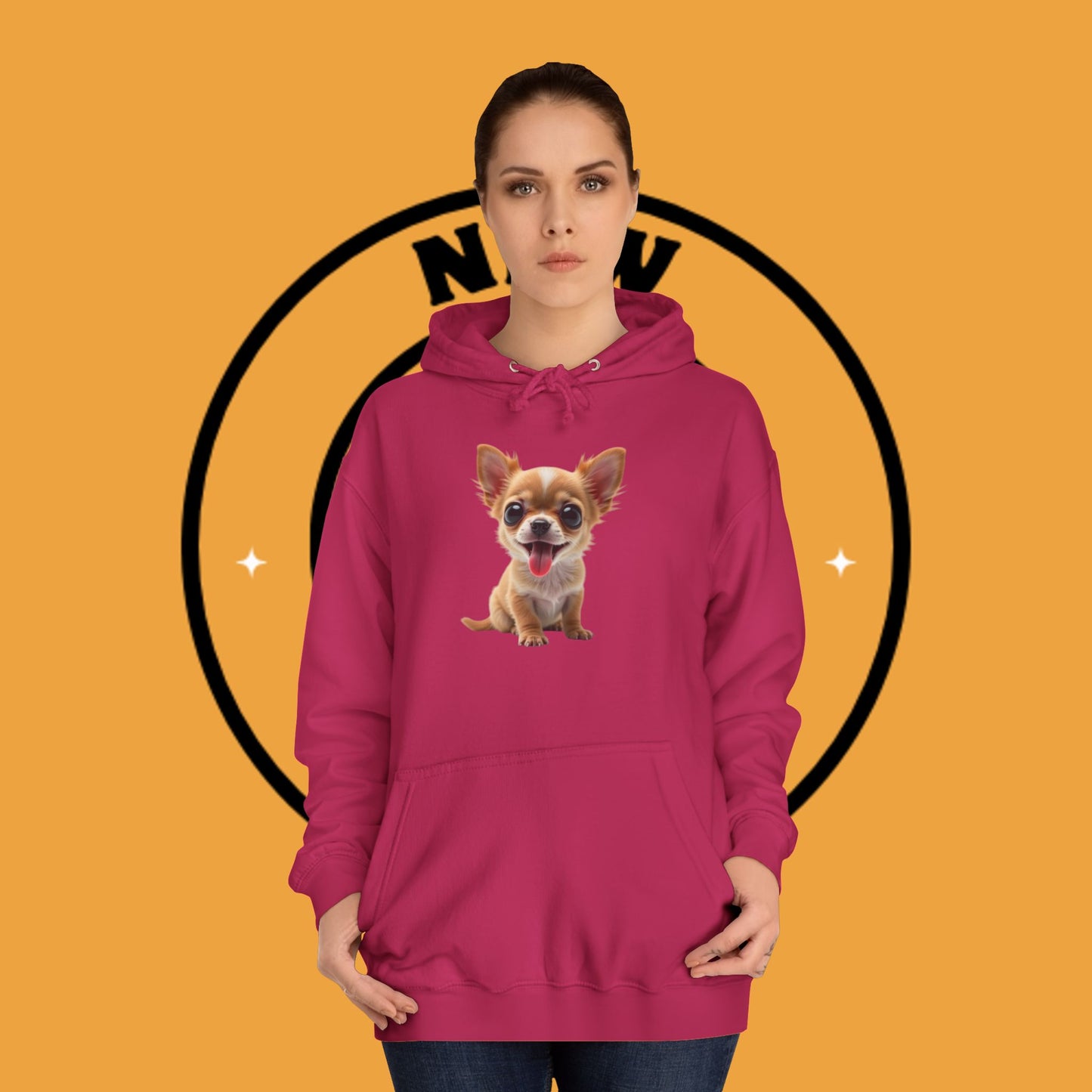 Adorable Chihuahua Puppy Hoodie - Cute Dog Lover Pullover Sweatshirt
