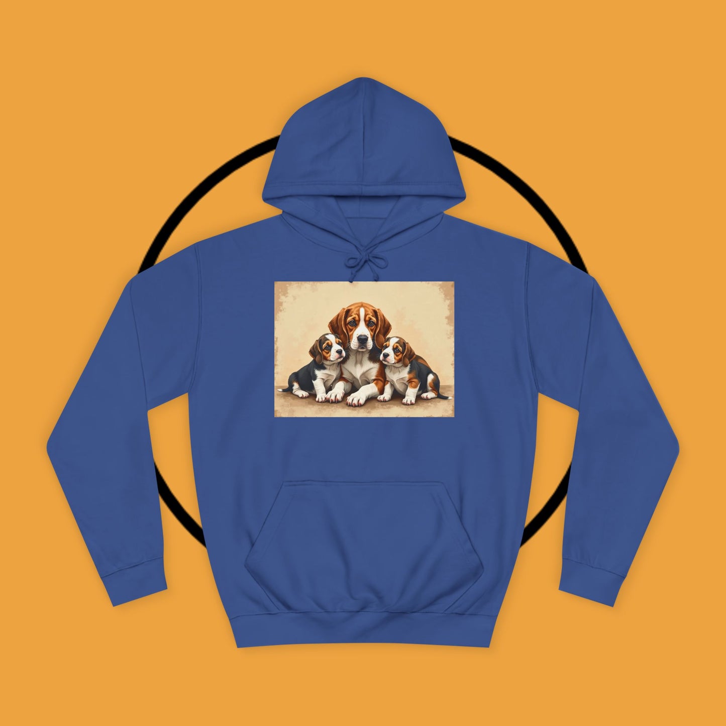 π¨βπ©βπ§βπ¦ Beagle Family Portrait Hoodie - Love Multiplied by Three! πΎ - Unisex Hoodie