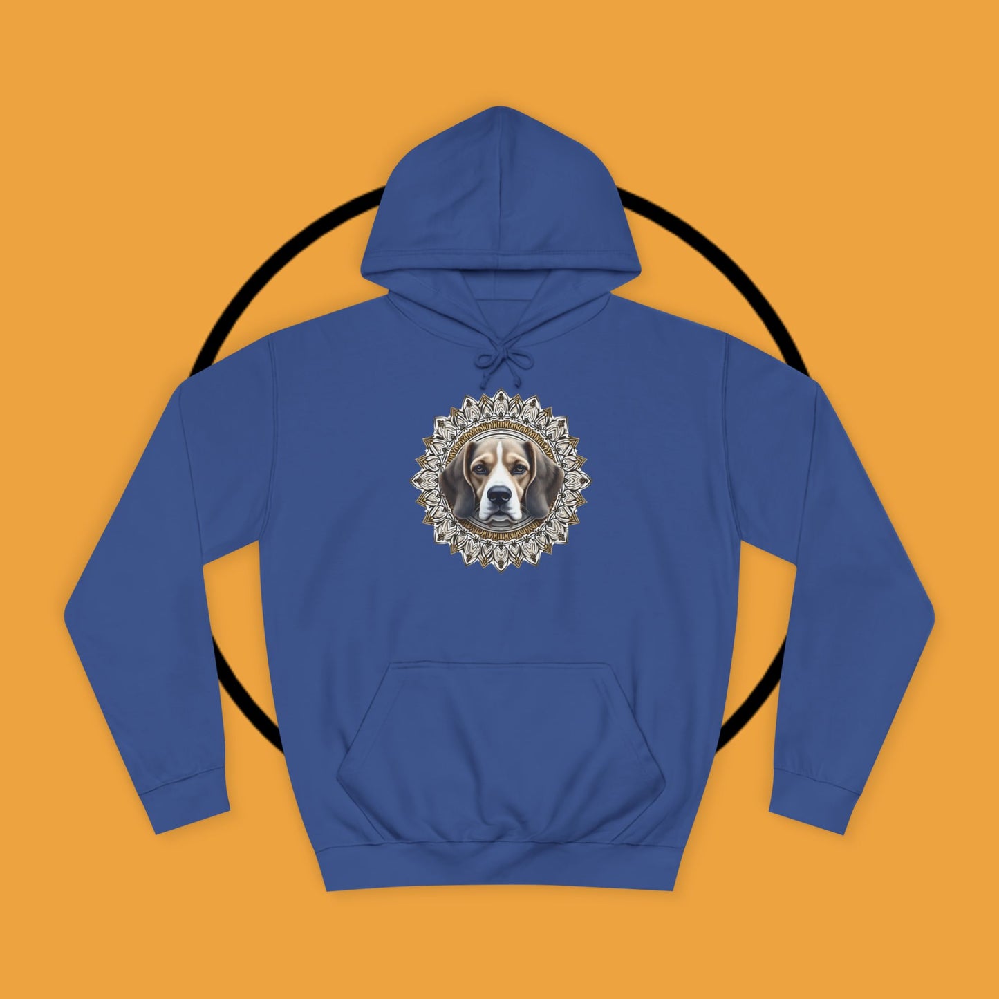 🕉️ Sacred Beagle Mandala Hoodie - Where Spirituality Meets Canine Love! ✨Royal Beagle Mandala Hoodie 🐾✨- Unisex Hoodie