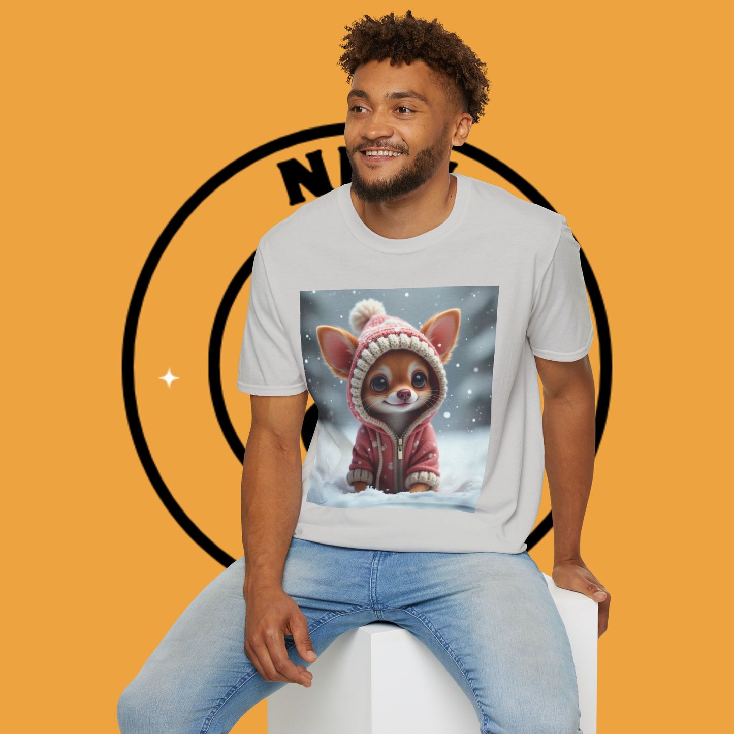 Winter Chihuahua Snow T-Shirt - Cozy Holiday Dog Art - Christmas Pet Hoodie Tee - Cute Winter Animal Shirt