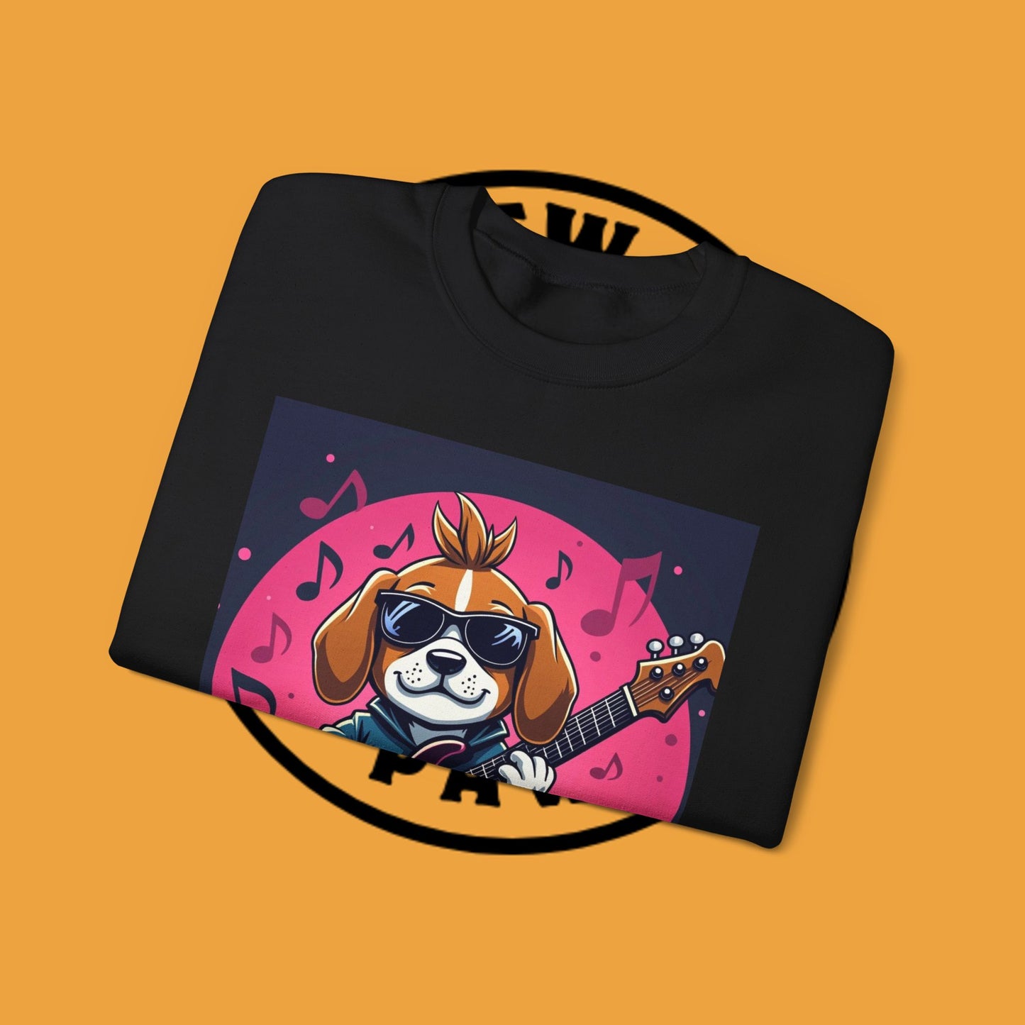 Dog Lover Crewneck Sweatshirt - Beagle Rockstar ๐ธ ROCK STAR BEAGLE SWEATSHIRT - UNLEASH YOUR INNER ROCKSTAR! ๐ธ