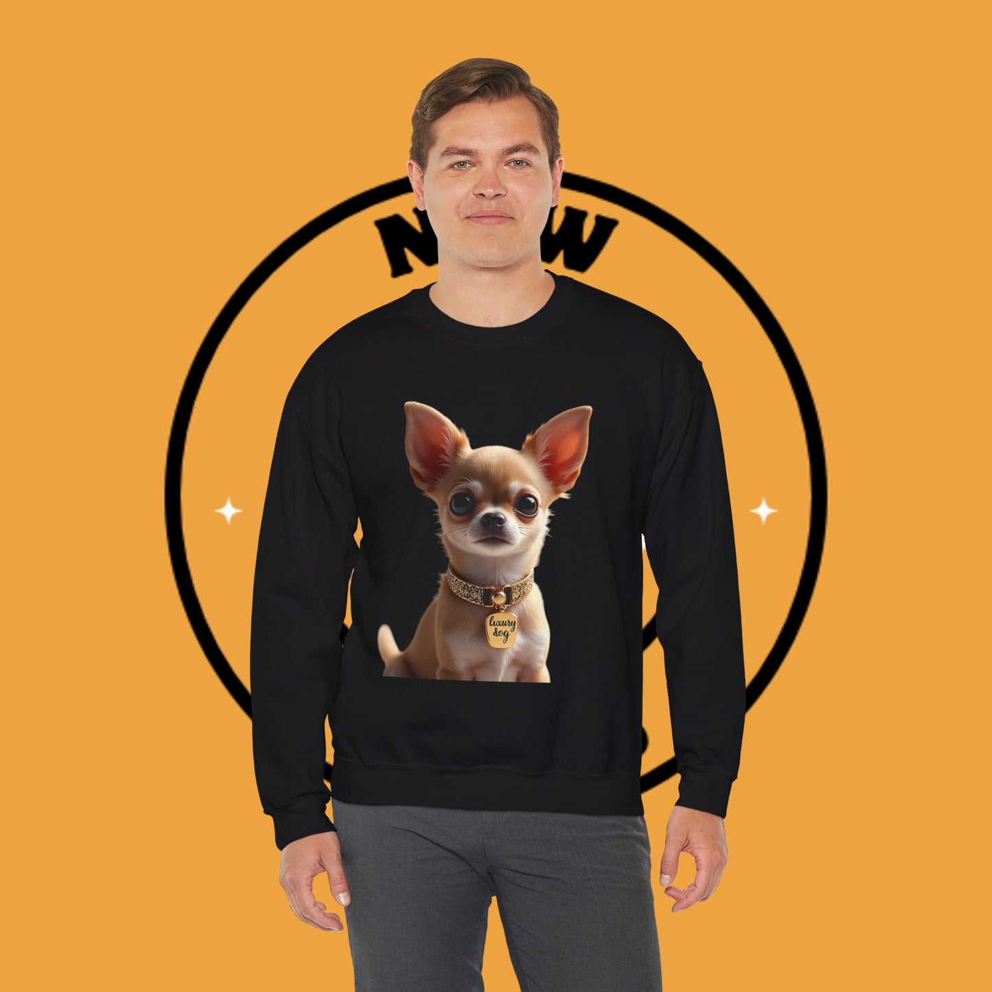 Luxury Chihuahua Sweatshirt | Premium Designer Dog Portrait | High-End Pet Lover Fashion