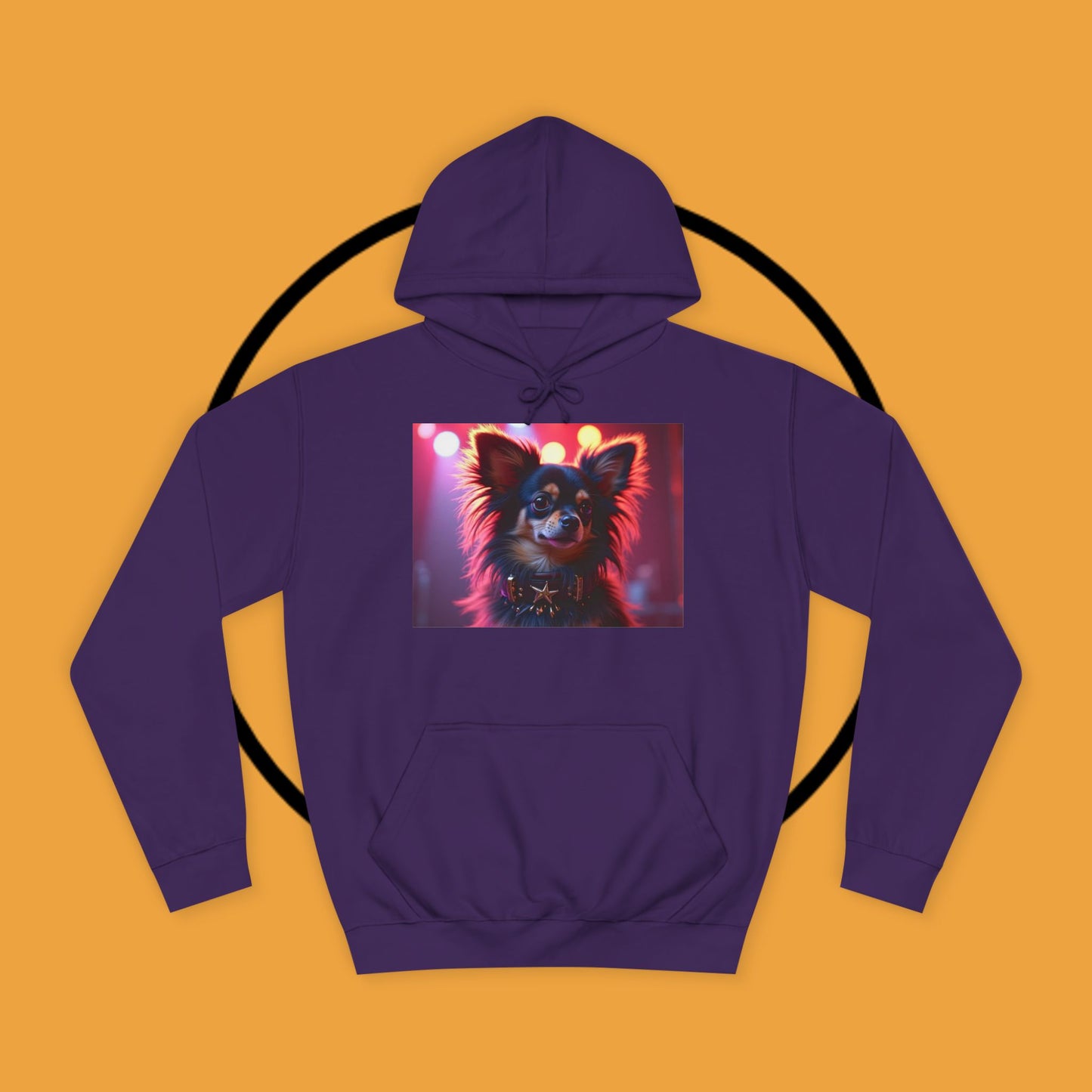 Glamorous Long-Haired Chihuahua Hoodie - Luxury Dog Portrait Pullover
