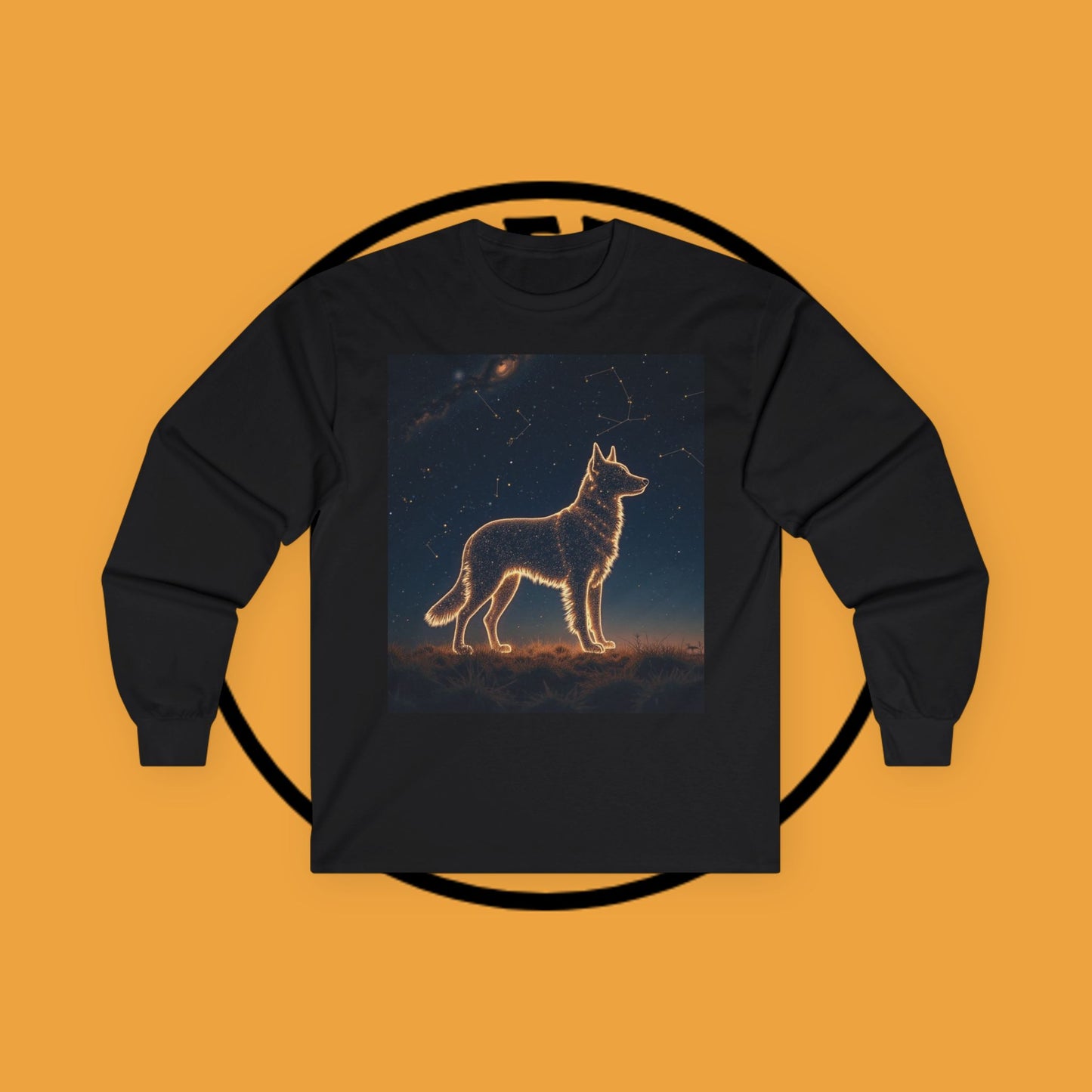 Cosmic Border Collie Constellation Long Sleeve Tee - Celestial Dog Shirt | Mystical Pet Apparel