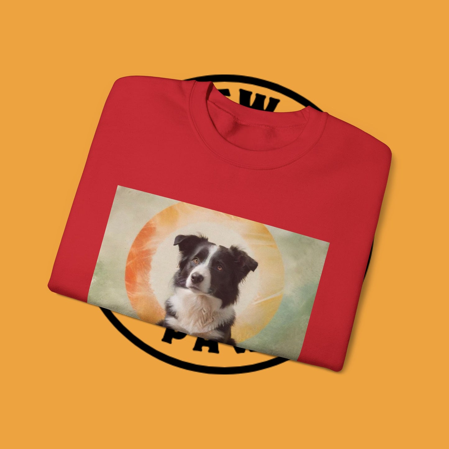 Zen Border Collie Yoga Dog Crewneck Sweatshirt - Meditation Pet Lover Gift | Spiritual Animal Art