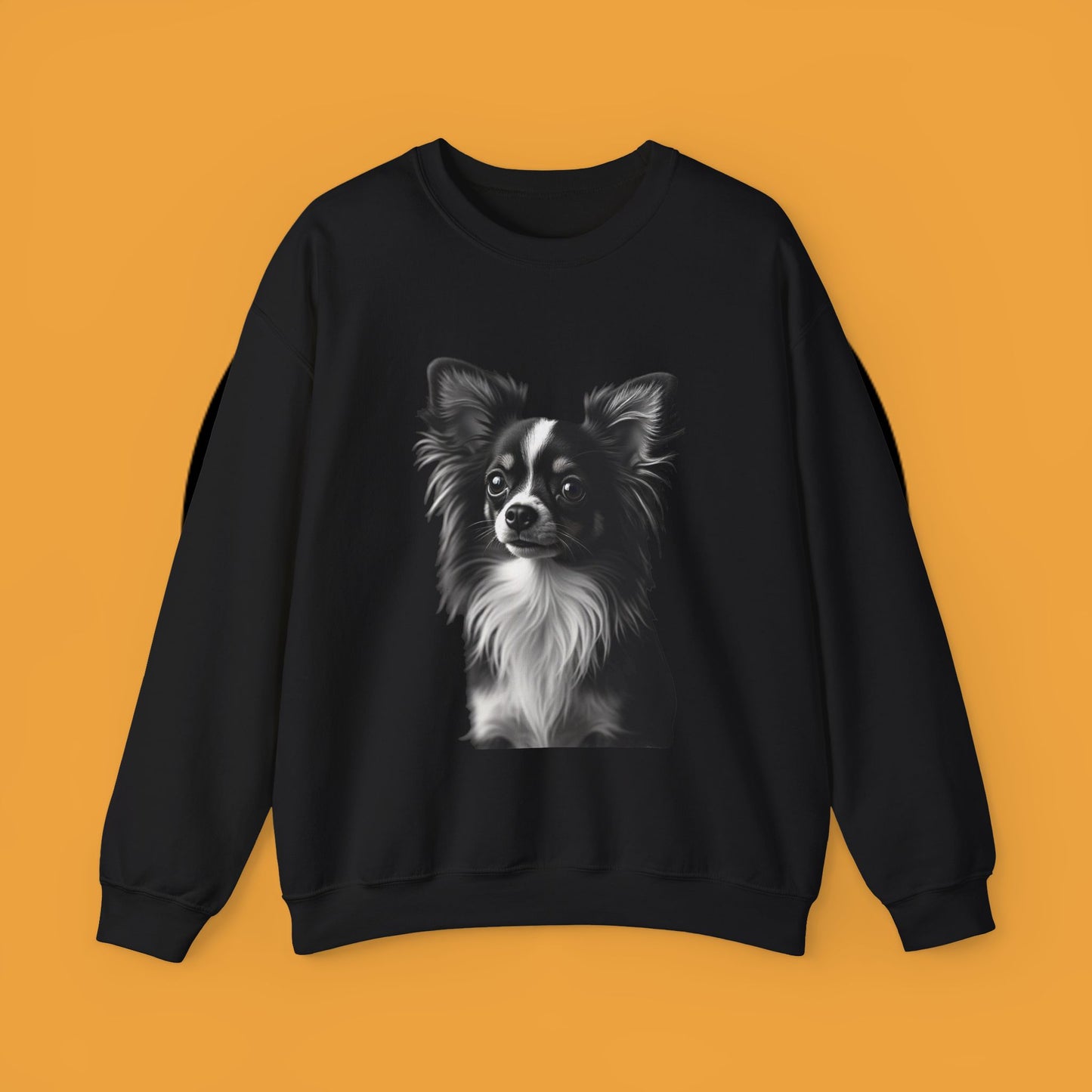 Vintage Chihuahua Portrait Sweatshirt | Black White Dog Photography | Classic Pet Art Design