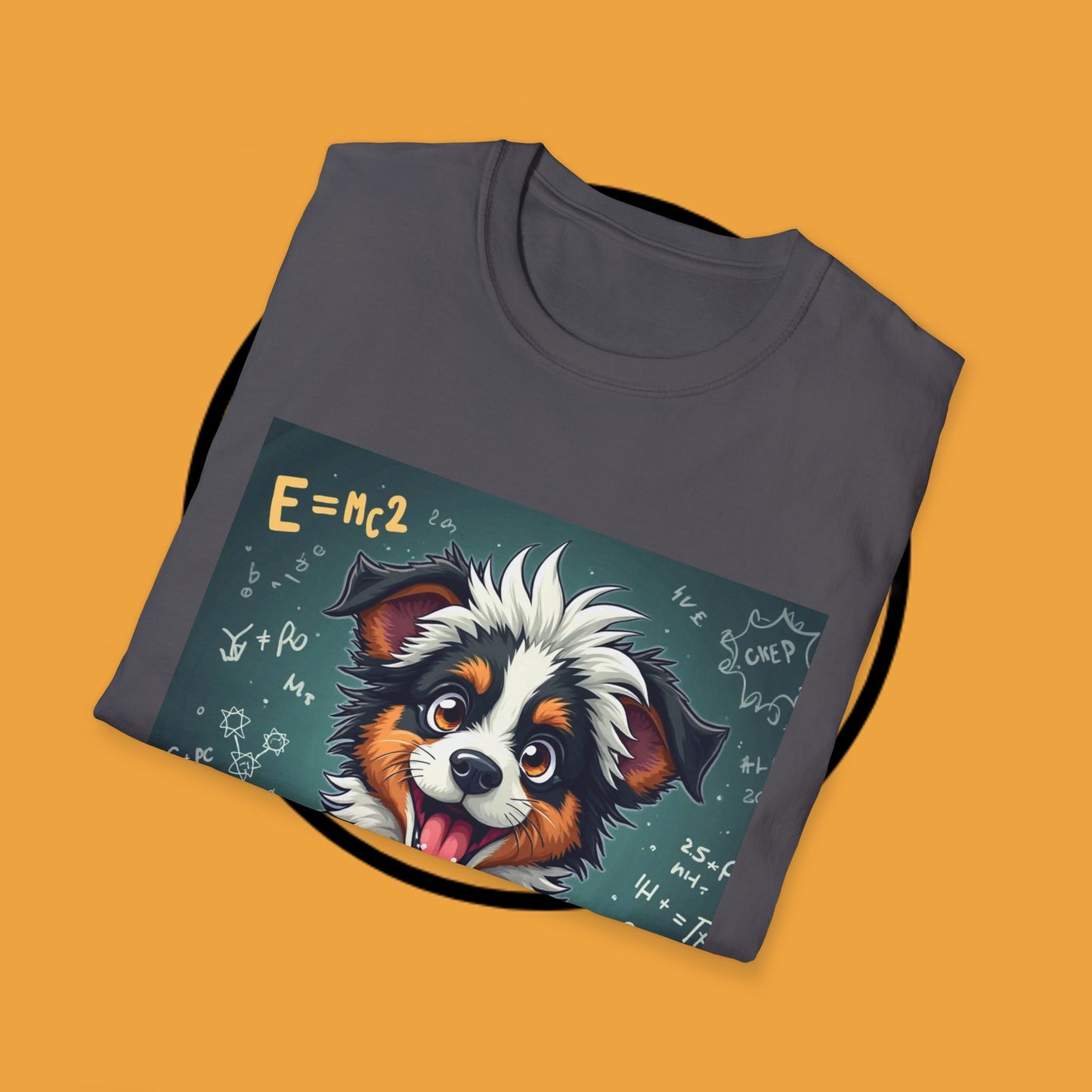 "Einstein Border Collie - Genius Puppy Professor" - Educational Dog T-Shirt - Smart Border Collie Science T-Shirt - Genius Puppy Professor Math Physics Tee | Educational Dog Gift