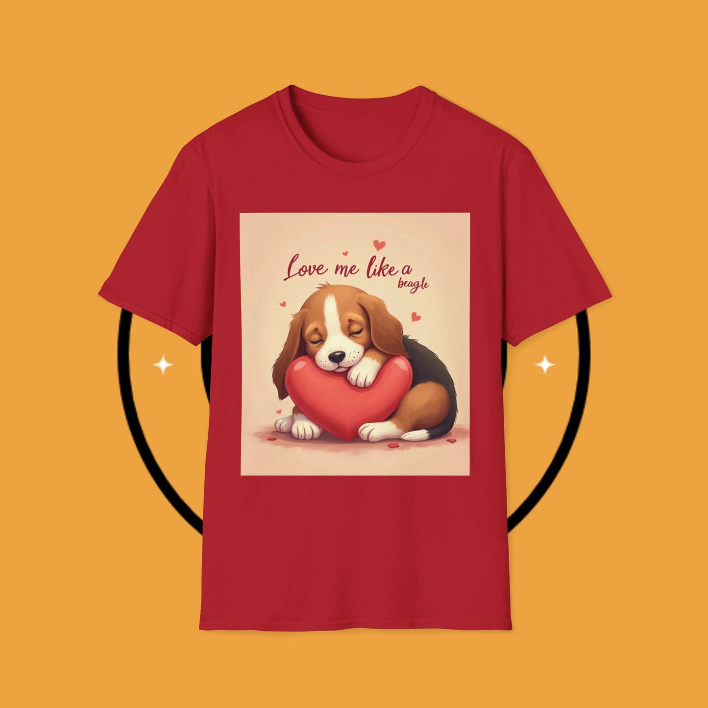 "Love Me Like a Beagle" Valentine's Day T-Shirt - Cute Dog Lover Gift | Romantic Puppy Heart Tee
