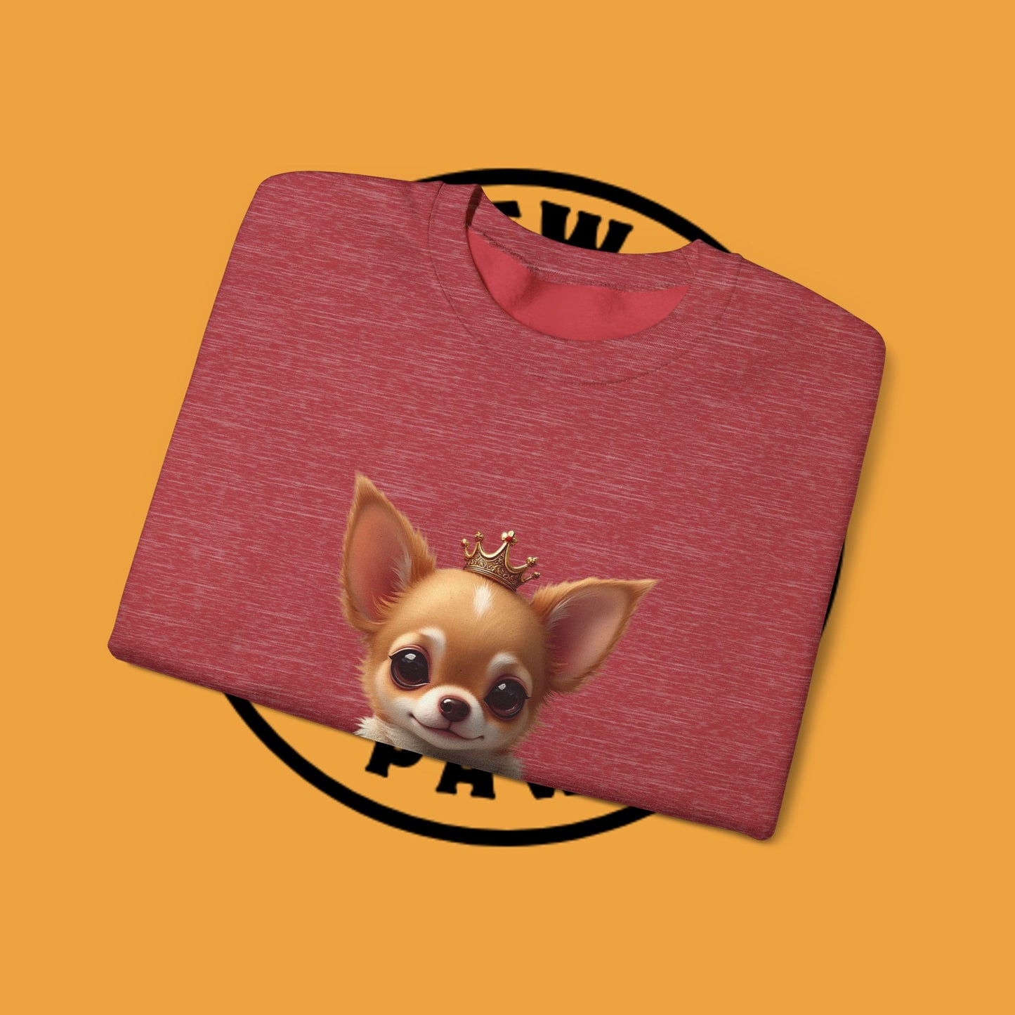 Royal Chihuahua Princess Sweatshirt | Crown Dog Design | Majestic Pet Lover Gift