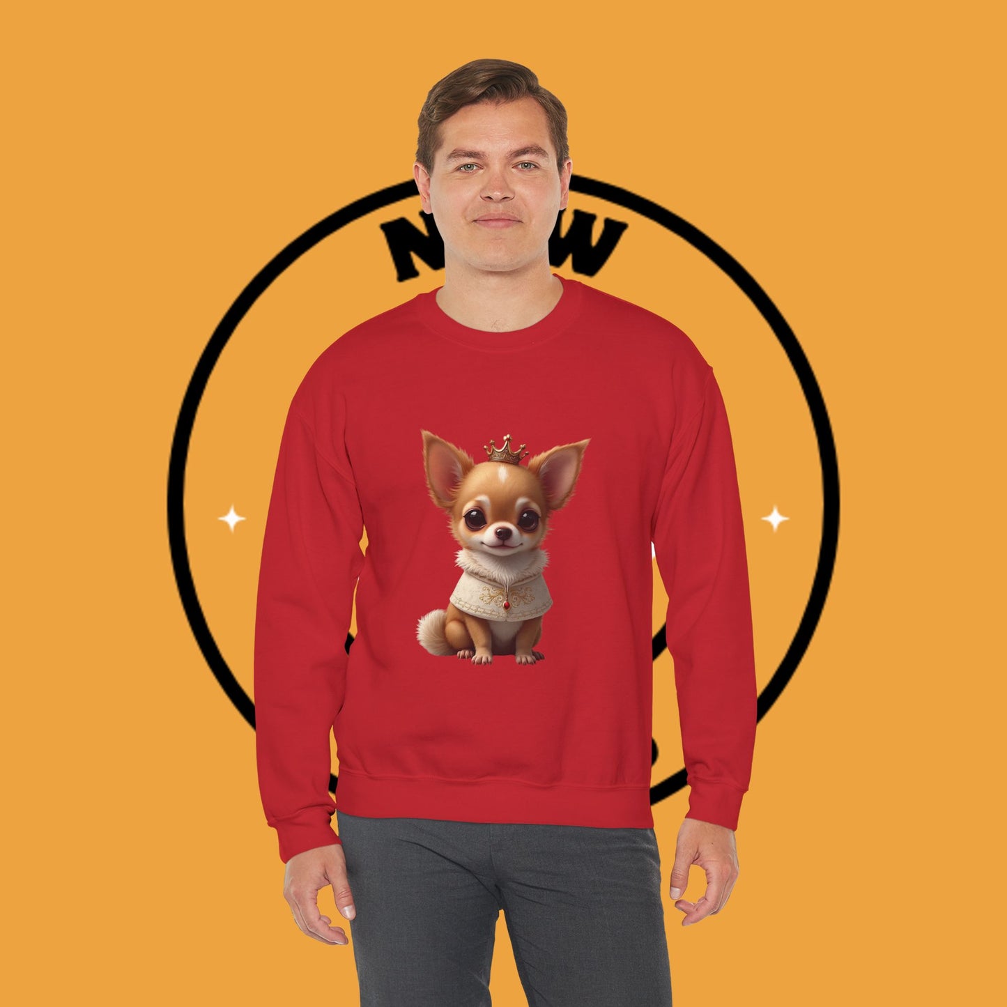 Royal Chihuahua Princess Sweatshirt | Crown Dog Design | Majestic Pet Lover Gift
