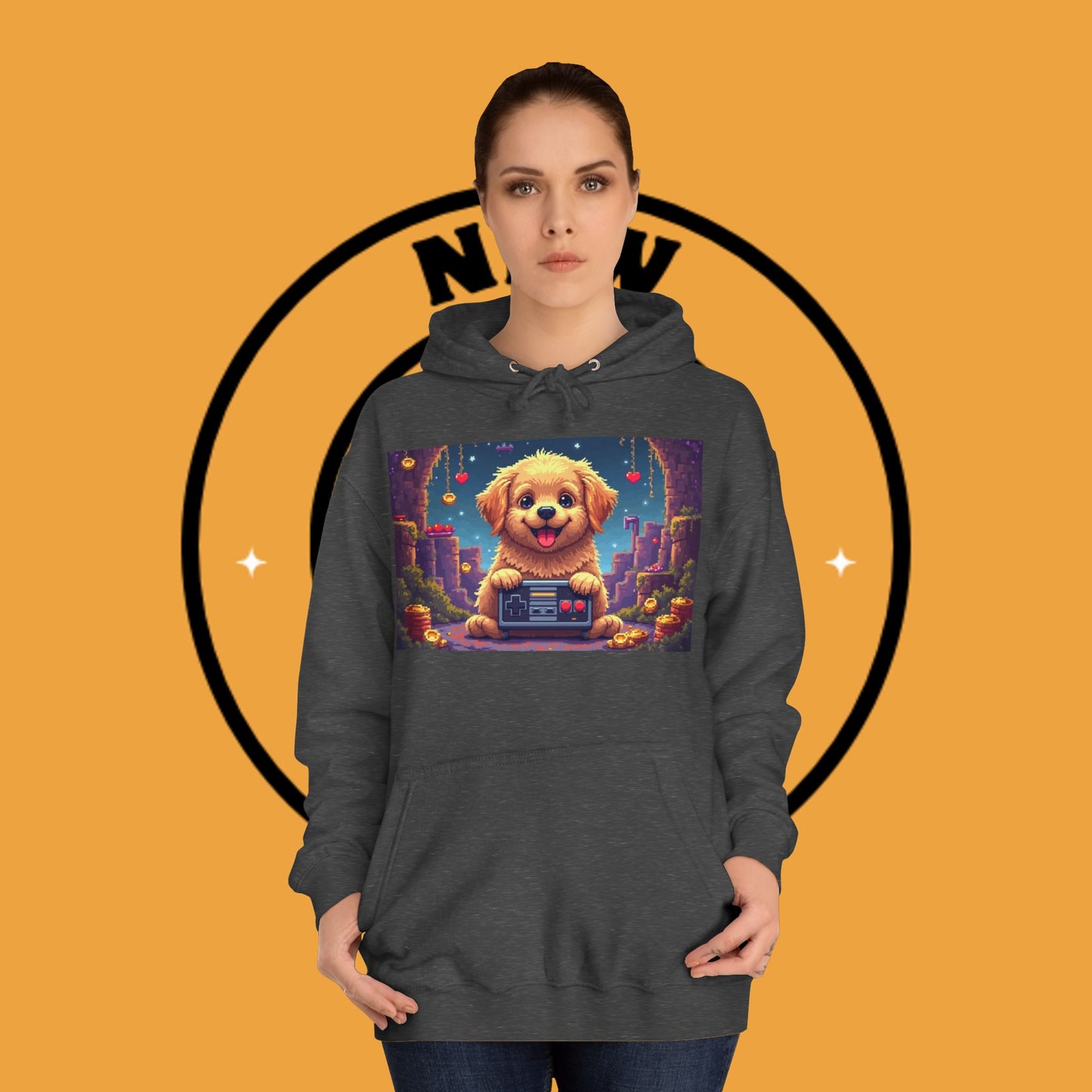 Pixel Pup Gamer Hoodie: Retro Gaming Meets Adorable Fluff
